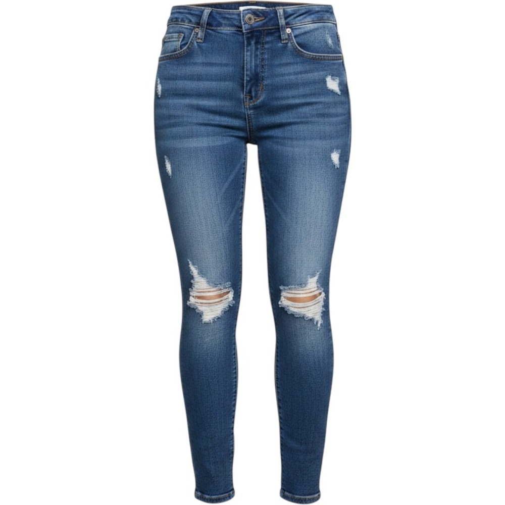 Mudd FLX ‎ Size 0 Jeans Skinny Jegging Distressed Stretch LOW RISE 25X28 #549C